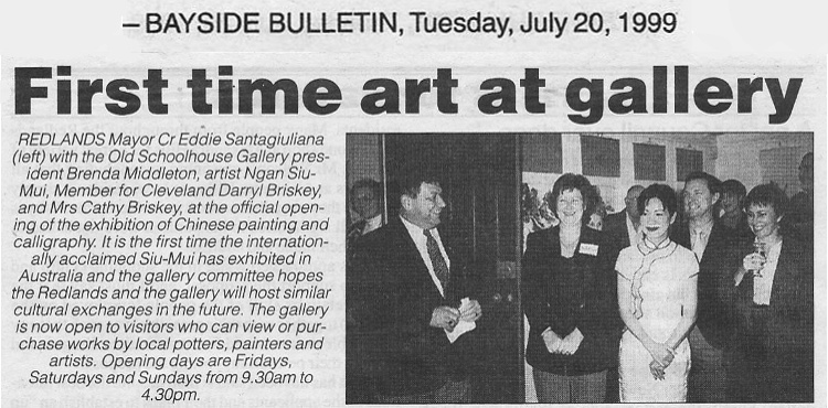 Bayside Bulletin, Brisbane, Australia review on Top artsit Ngan Siu-Mui