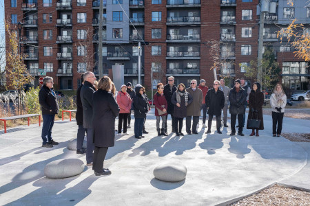 LaSalle Taishan Park inauguration, calligraphy design by Ngan Siu Mui