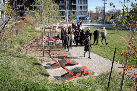 LaSalle Taishan Park inauguration, calligraphy design by Ngan Siu Mui