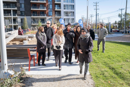 LaSalle Taishan Park inauguration, calligraphy design by Ngan Siu Mui