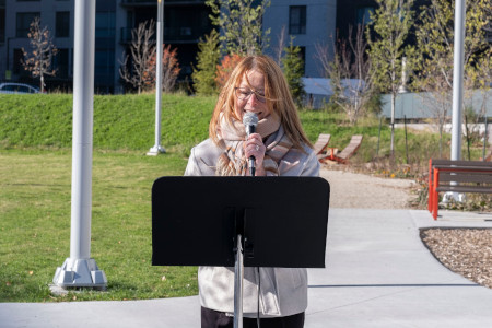 LaSalle Taishan Park inauguration, calligraphy design by Ngan Siu Mui