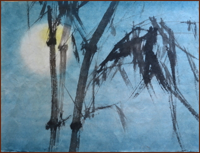 kBamboo – Chinese Watercolor Painting in Lingnan style by Kevin Charland (NganSiuMui.com)